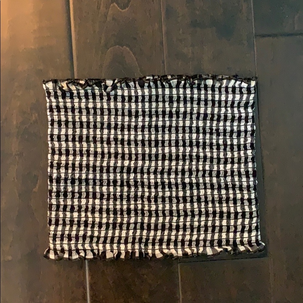 brandy checkered tube top
